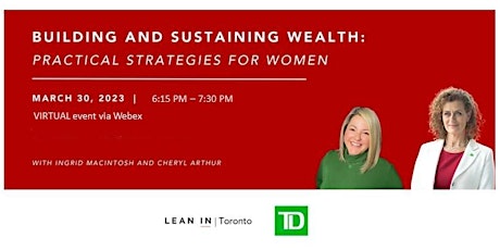 Lean In Network Toronto:  Building and Sustaining Wealth (VIRTUAL)