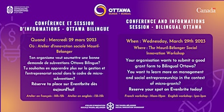 Conference & information session - Bilingual Ottawa primary image