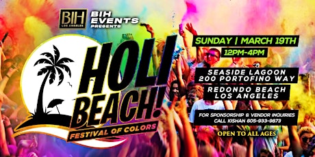 Holi Beach Music Festival in Los Angeles on March 19th