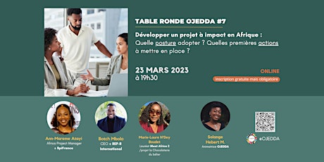 Table Ronde OJEDDA # 7 - Développer un projet à impact en Afrique