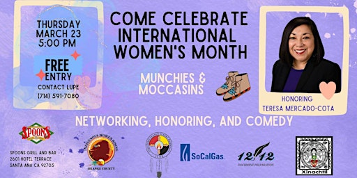 Come Celebrate  International  Women's Month: Munchies & Moccasins