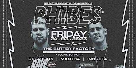 Image principale de Phibes live at The Butter Factory