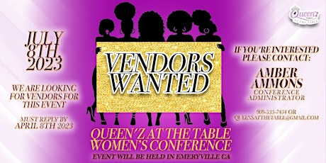 Queen'z at the Table - Women's Conference - Vendors Wanted