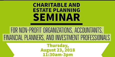 Image principale de FREE Charitable and Estate Planning Seminar