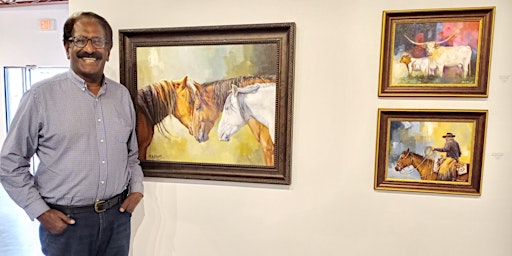Rodeo Scenes in Oil by Master Artist Mohammed Ali Bhatti at Global Vision