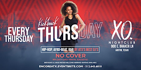 Thursday Kickback: Hip-Hop + RnB @XO