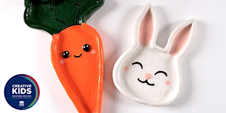 Air-Dry Clay Rabbit & Carrot Trinket Dish primary image