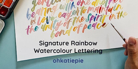 Signature Rainbow Watercolour Lettering