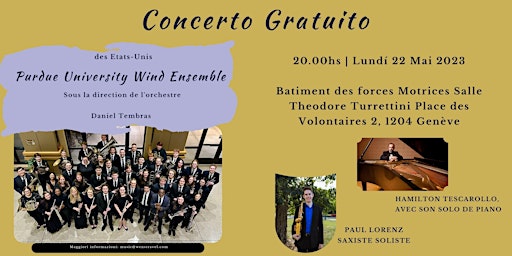 Concert Gratuit Purdue University Wind Ensemble