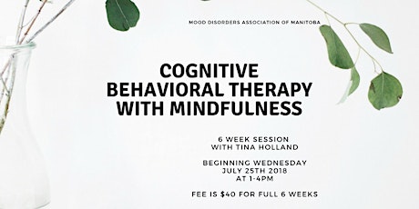 Cognitive Behavioural Therapy with Mindfulness 6 Week Summer Session primary image