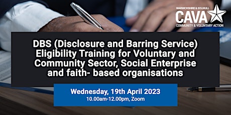 DBS Eligibility Training for Voluntary and VCFSE organisations