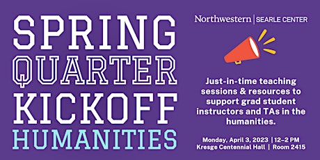 Hauptbild für Spring Quarter Kickoff Event for Humanities TAs & Grad Student Instructors