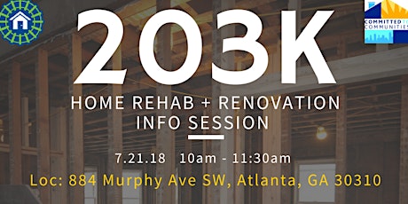 July 203K Home Renovation Loan Info Session primary image