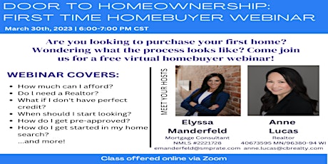 Door to Homeownership:  First-Time Homebuyer Webinar