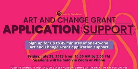 7/28 Art and Change (ACG) Application Support primary image