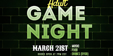 Adult Game Night: Music, Games, Fun and Vibes primary image