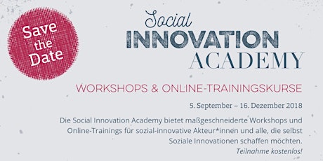 Hauptbild für Active Citizenship - Social Innovation Academy 