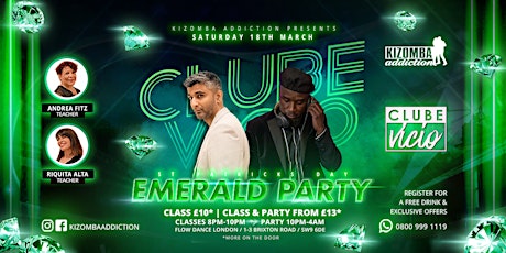 Clube Vicio -  Emerald Edition - Kizomba Parties & Classes In London primary image