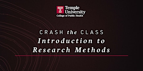 CPH Crash the Class - Introduction to Research Methods