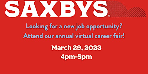 Saxbys Virtual Career Fair