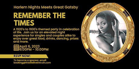 In-Person Event: Remember the Times 1920s to 1930s Themed Party in DC
