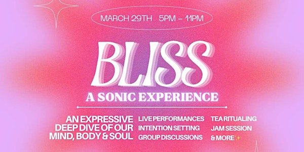 Bliss - A sonic experience @OBJX studio