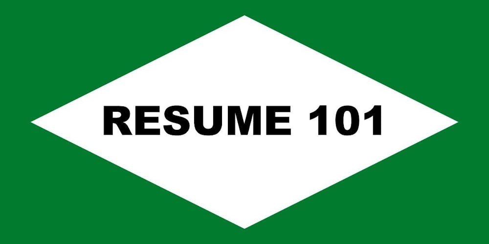 resume 101 tickets fri aug 31 2018 at 3 30 pm eventbrite