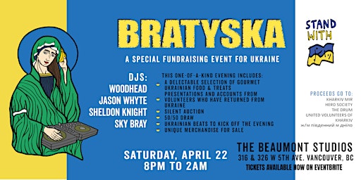 Bratyska - A Special Fundraising Event for Ukraine