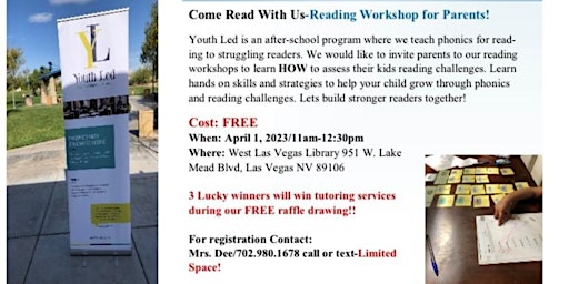 Copy of Come Read with Us, FREE-Reading workshop for Parents!