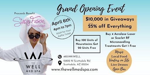 The Well Med Spa | Party | Cocktails, Food, $10K in Prizes, Raffle, Gifts