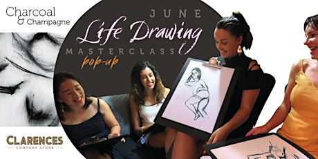 Imagen principal de JUNE Charcoal & Champagne social life-drawing masterclass (Sunday 11th)