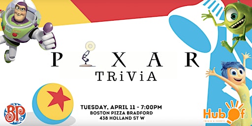PIXAR Trivia Night - Boston Pizza (Bradford)