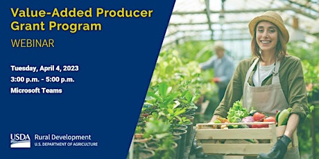 USDA Value-Added Producer Grant Program Webinar