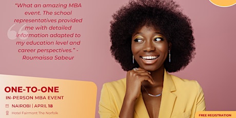 INCREASE YOUR SALARY WITH AN IN-PERSON MBA EVENT IN NAIROBI