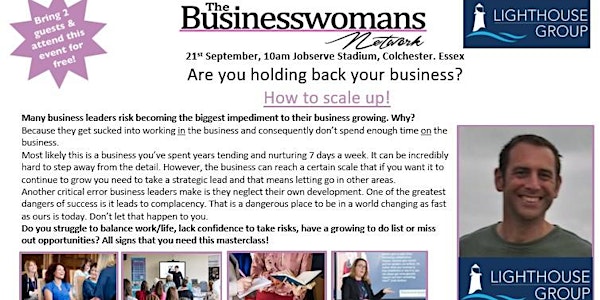 How to scale up your business and Networking Event