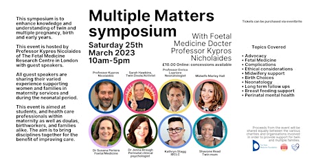 Multiple Matters Symposium. IN PERSON TICKETS NO L