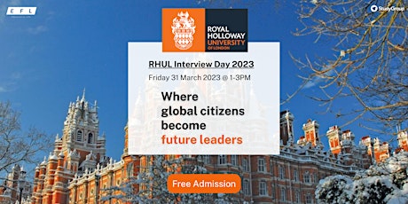 Primaire afbeelding van Royal Holloway Interview Day 2023