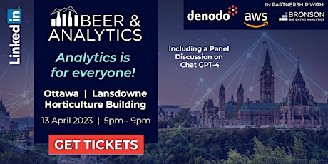 Beer and Analytics X - Ottawa (5pm to 9pm)