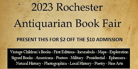 2023 Rochester Antiquarian Book Fair