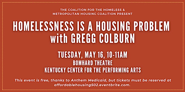 Homelessness Is a Housing Problem with Gregg Colburn