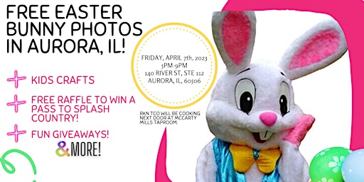 FREE EASTER BUNNY PHOTOS IN AURORA IL+ KID'S CRAFTS + GIVEAWAYS+ MORE!