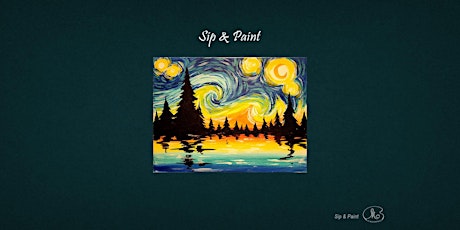 Sip and Paint: Starry Night Lake View (2pm Sat)