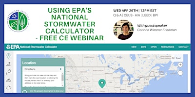 Using EPA’s National Stormwater Calculator – Free CE Webinar