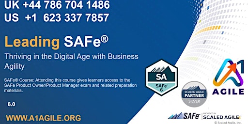 Leading SAFe/SAFe Agilist, SAFe 6 Certification,Remote Training  13/14Ap primary image