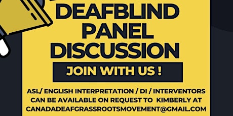 DeafBlind Panel Discussion