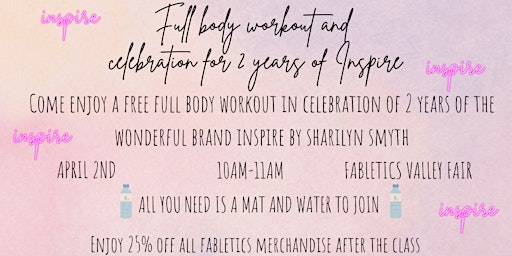 full body workout and 2 year celebration of inspire