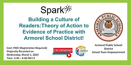 Image principale de Spark! Theory of Action to Evidence of Practice with Armorel-On Demand