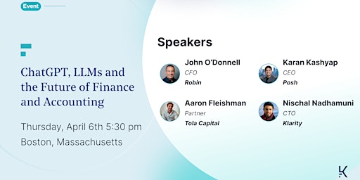 ChatGPT, LLMs and the Future of Finance and Accounting Panel