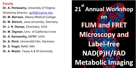 21st Annual Workshop on FLIM and FRET/FLIRR (Metabolic Imaging) Microscopy
