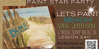 its a Paint Star Night in Crescent Beach! Lets PA